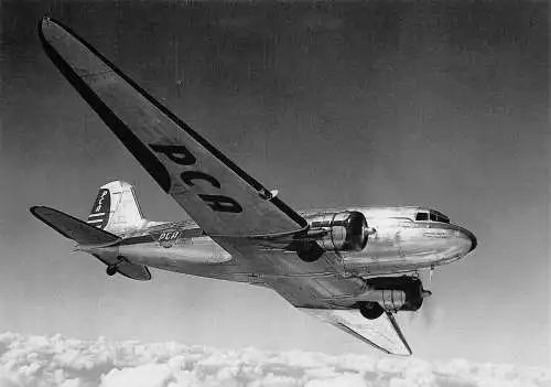 A156 Flugzeug Pennsylvania Central Airlines DC-3 NC33677 c/n 4132 Postkarte