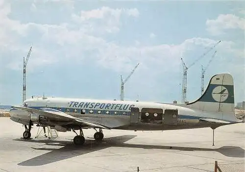 A155 Flugzeug Transportflug DC-4 D-ABAG c/n 27233 Postkarte