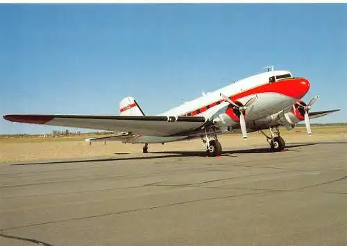 A155 Flugzeugtransport Kanada C-FCUE am Yellowknife Neu mit Etikett Flughafen Postkarte