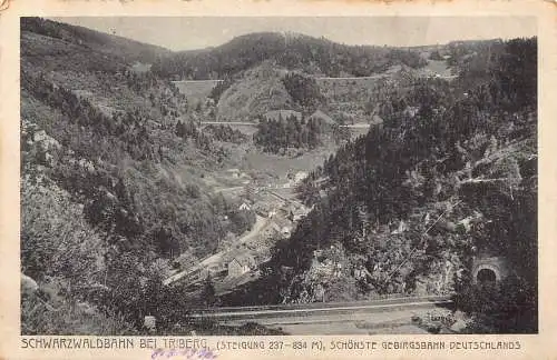 A153 Deutschland 1916 Schwarzwaldbahn bei Tribergbahn 1. Weltkrieg Feldpostkarte