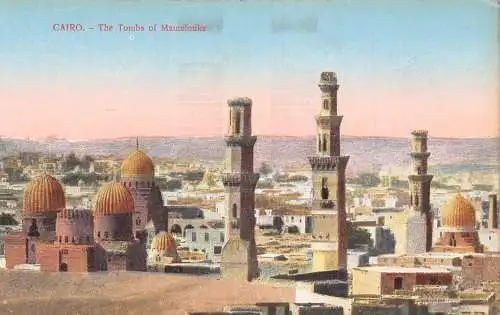 A940 Ägypten Kairo Gräber von Mamelouks Vintage Postkarte