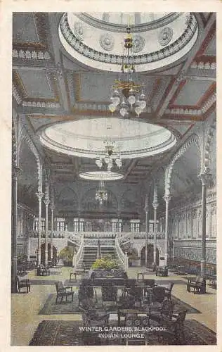 A942 England Winter Gardens Blackpool Indian Lounge Vintage Postkarte