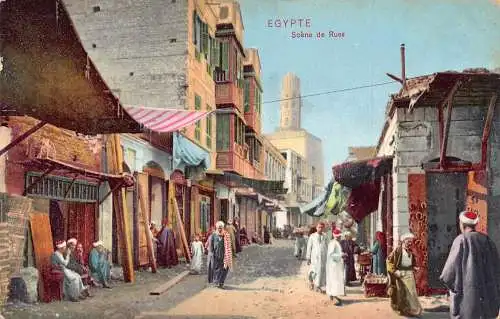 A966 Ägypten Kairo Szenen de Rues Straße Ureinwohner Ethno Vintage Postkarte