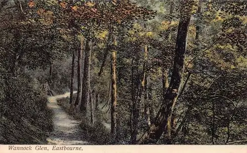 A949 England Eastbourne Wannock Glen Vintage Postkarte