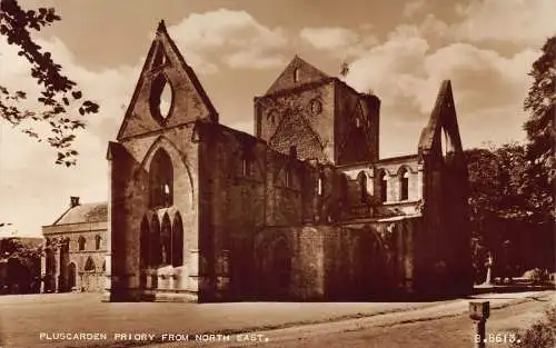 A953 Schottland Pluscarden Priory aus Nordosten RPPC Vintage Postkarte