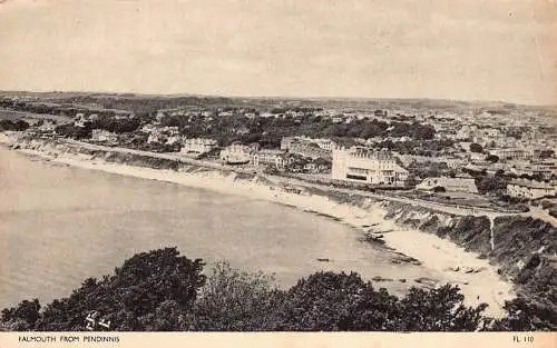 A952 England Falmouth aus Pendennis Vintage Postkarte
