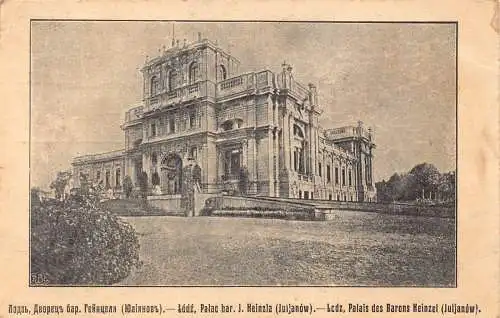 A152 Polen 1915 Lodz Schloss Freiherren Heinzel Juljanow 1. Weltkrieg Feldpostkarte