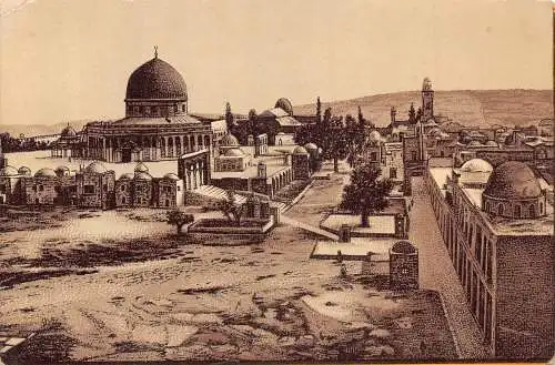 A961 Israel Moschee von Omar Vintage Postkarte