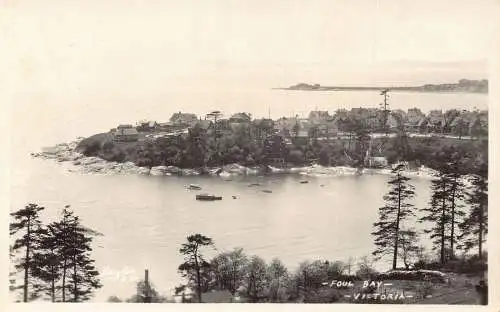 A975 Kanada Foul Bay Victoria RPPC Vintage Postkarte