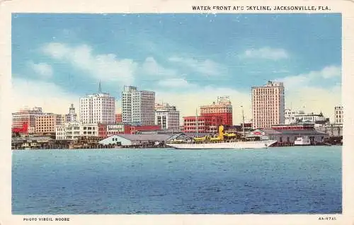 A971 US Waterfront und Skyline Jacksonville Florida Postkarte