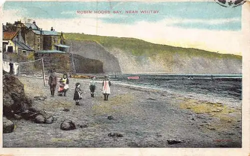 A950 England 1911 Robin Hoods Bay Near Whitby Vintage Postkarte
