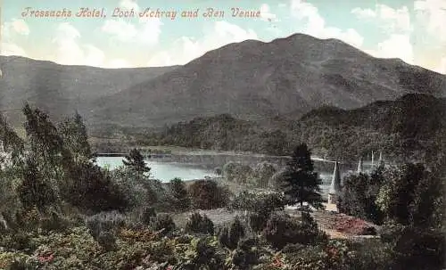 A950 Schottland Trossachs Hotel Loch Achray und Ben Veranstaltungsort Vintage Postkarte