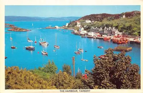 A946 Scotland Harbour Tarbert Vintage Postkarte