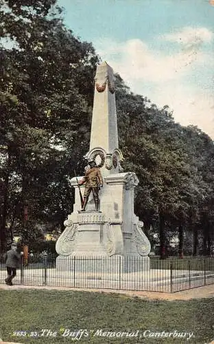A943 England 1906 The Buffs Memorial Canterbury Vintage Postkarte