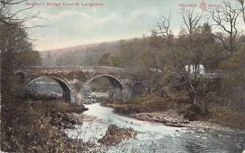 A952 Schottland 1907 Skipper's Bridge von N Langholm Vintage Postkarte