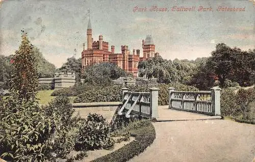 A950 England 1906 Park House Saliwell Park Gateshead Vintage Postkarte