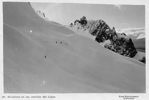 A962 Argentinien 1937 Skiadores las canchas del Lopez Skifahren RPPC Vintage Postkarte
