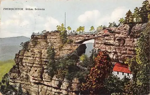 A148 Tschechien 1929 Pravcicka Brana Prebischtor Klippenbrücke Vintage Postkarte