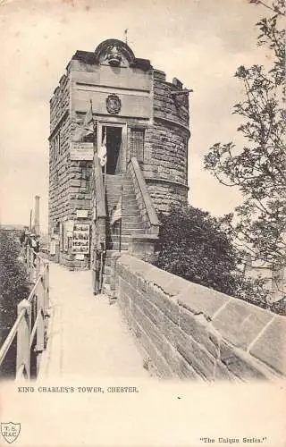 A942 England Chester King Charles's Tower Vintage Postkarte