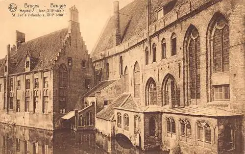 C054 Belgien Brügge Hopital St.Jean Vintage Postkarte