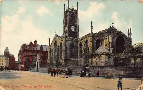 A945 England Huddersfield Parish Church 1914 Vintage Postkarte