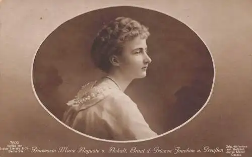 A146 Portrait Prinzessin Marie Auguste v Anhalt Vintage Postkarte