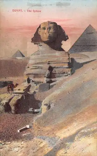 A940 Ägypten Die Sphinx Vintage Postkarte