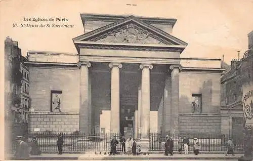 C059 Frankreich Paris Les Eglises St Denis du St Sacrement Vintage Postkarte