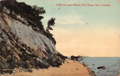 A976 Kanada 1912 Klippen am Lake Shore Port Hope Ontario Vintage Postkarte