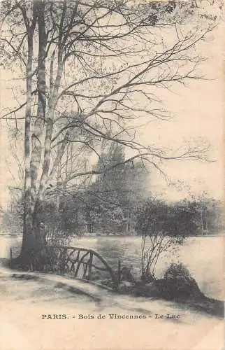 C057 Frankreich Paris Bois de Vincennes Le Lac Vintage Postkarte