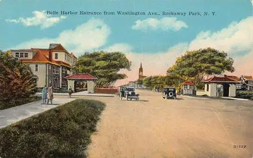 A970 US Belle Harbor Eingang von Washington Ave Rockaway Park NY Postkarte