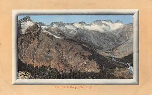 A963 Kanada Eremit Range Glacier Passepartout Privat Postkarte Postkarte