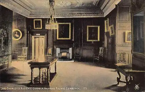A944 Schottland Edinburgh Lord Darnley's Audience Chamber Holyrood Palace Postkarte
