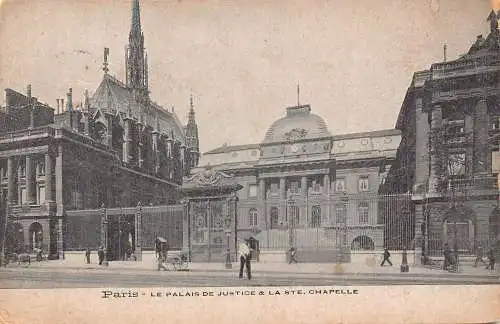 C061 Frankreich Paris Le Palais de Justice La Ste. Kapelle 1905 alte Postkarte