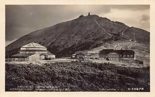 A148 Polen Riesengebirge Schneekoppe Vintage Postkarte