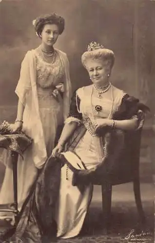A145 König Viktoria Luise von Preußen und ihre Mutter Augusta Victoria Postkarte