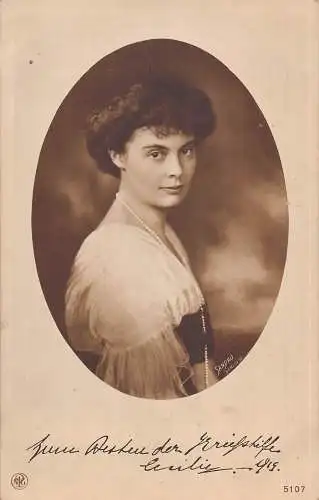 A145 Portrait Kronprinzessin Cecilie von Preussen Preußen Prinzessin Postkarte
