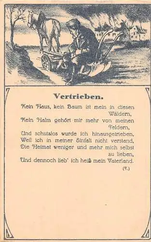 Deutschland Hilfe für Migranten Propaganda Vintage Postkarte