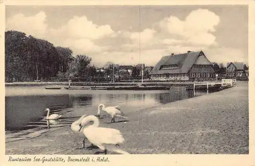 A168 Deutschland Rantzauer See Gaststaette Barmstedt i Holst Schwäne Postkarte