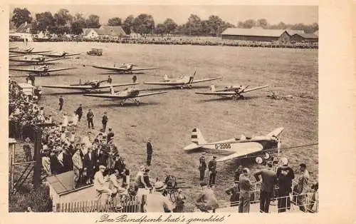 Deutschland Augsburg XXV Tag der Luftfahrt Flugzeuge Vintage Postkarte