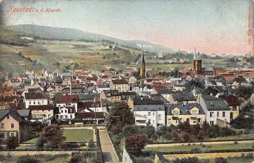A168 Deutschland 1910 Neustadt ad Haardt Gesamtansicht Vintage Postkarte