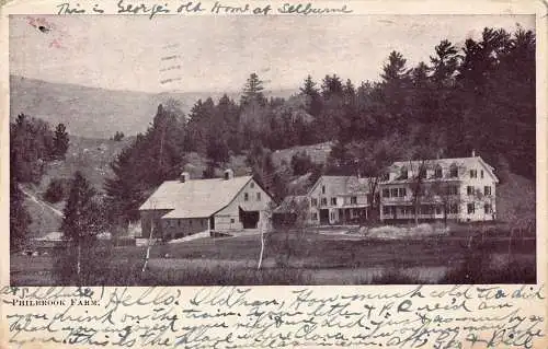 A968 USA 1907 Philbrook Farm Vintage Postkarte