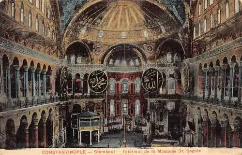 A966 Türkei Konstantinopel Moschee St Sophie Hagia Sophia Moschee Postkarte