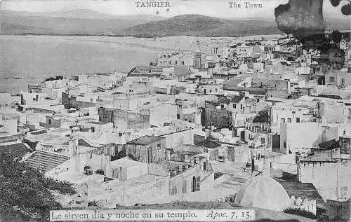 A966 Marokko Tanger Die Stadtansicht Vintage Postkarte