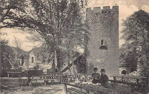 A167 Deutschland 1922 Ruine Landeck Bei Klingenmünster Burghof Schlosshof Postkarte