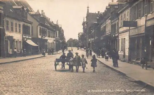 A167 Deutschland 1921 Frankenthal Pfalz Speyererstraße Kinderläden Postkarte