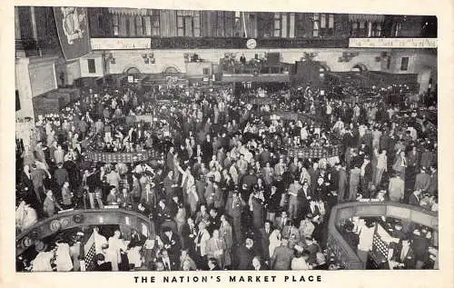 A968 US New York Stock Exchange Nation's Market Place Vintage Postkarte