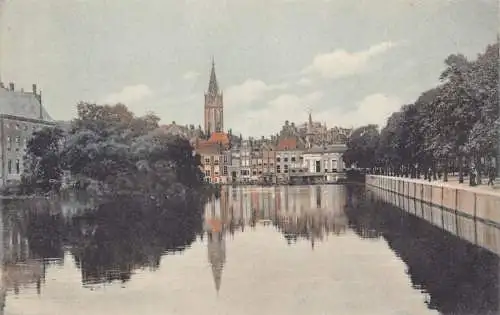 L259 Niederlande Gravenhage Hofvijver Vintage Postkarte