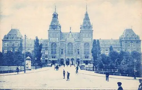 L259 Niederlande Rijksmuseum - Amsterdam Kutsche Vintage Postkarte