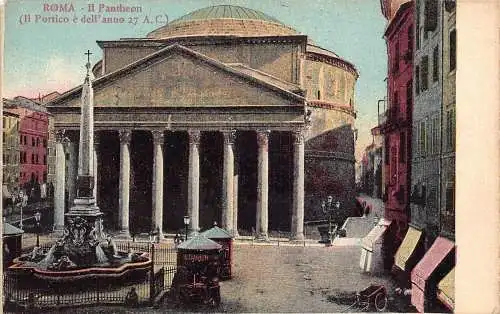 L257 Italien ROM - Pantheon (Il Portico è dell'anno 27 n. Chr.) Vintage Postkarte
